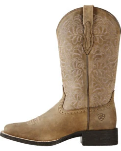 Ariat Women's Rich Brown Round Up Remuda Western Boots - Square Toe  -Western Cowboy Equipment 031B57 12 LT