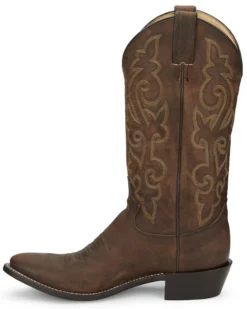 Justin Men's Leather Western Boots - Medium Toe -Western Cowboy Equipment 036524 41 P3