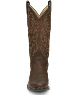 Justin Men's Leather Western Boots - Medium Toe -Western Cowboy Equipment 036524 41 P4