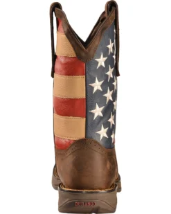 Durango Men's Patriotic Square Toe Western Boots -Western Cowboy Equipment 038782 41 BK