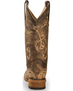 Circle G Women's Dragonfly Embroidered Western Boots - Square Toe -Western Cowboy Equipment 0451P7 41 BK