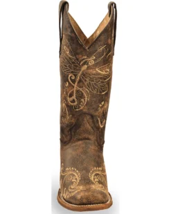 Circle G Women's Dragonfly Embroidered Western Boots - Square Toe -Western Cowboy Equipment 0451P7 41 FT