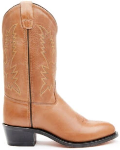 Old West Little Girls' Corona Calfskin Western Boots - Round Toe -Western Cowboy Equipment 053383 7049 P2