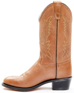 Old West Little Girls' Corona Calfskin Western Boots - Round Toe -Western Cowboy Equipment 053383 7049 P3