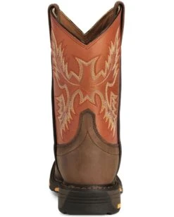 Ariat Boys' Earth Workhog Western Boots - Broad Square Toe -Western Cowboy Equipment 053711 B8 BK