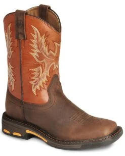 Ariat Boys' Earth Workhog Western Boots - Broad Square Toe