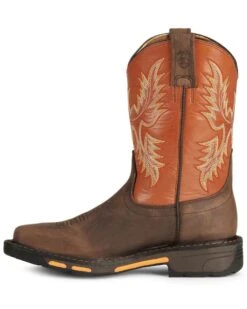 Ariat Boys' Earth Workhog Western Boots - Square Toe 9 Ariat Boys' Earth Workhog Western Boots - Square Toe -Western Cowboy Equipment 053712 B8 LT