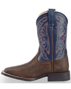 Ariat Boys' Royal Blue Quickdraw Western Boots - Square Toe -Western Cowboy Equipment 053A07 41 LT