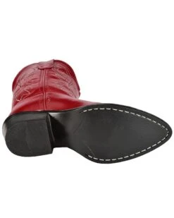 Old West Girls' Red Leather Western Boots - Pointed Toe -Western Cowboy Equipment 053C67 70 BM