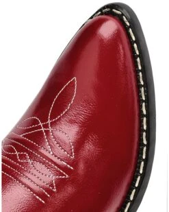 Old West Girls' Red Leather Western Boots - Pointed Toe -Western Cowboy Equipment 053C67 70 TP