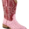 Roper Girls' Ostrich Print Western Boots - Square Toe