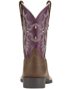 Ariat Little Girls' Tombstone Boots - Square Toe -Western Cowboy Equipment 053H96 ZS BK
