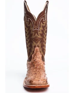 Tony Lama Men's San Saba Full Quill Ostrich Exotic Boots -Western Cowboy Equipment 066814 7012 P4