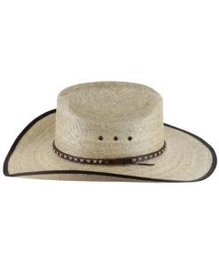 Cody James® Men's Brown Trimmed Straw Hat -Western Cowboy Equipment 099P15 19 D3