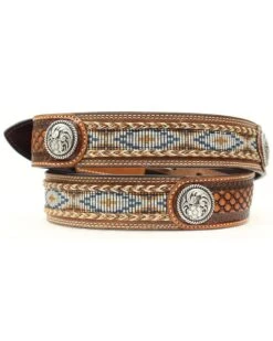 Ariat Men's Aztec Concho Belt 7 Ariat Men's Aztec Concho Belt -Western Cowboy Equipment 120K64 19 D2