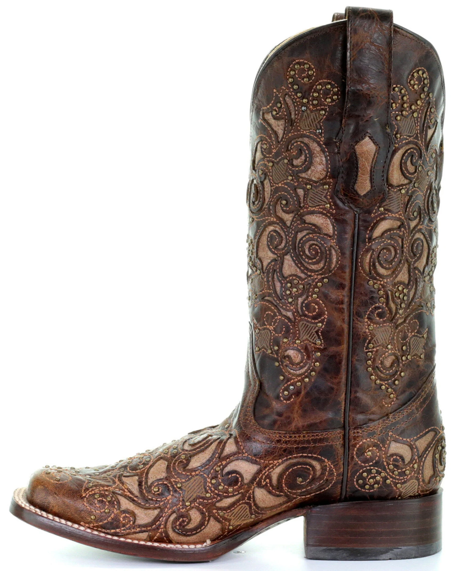 Corral Women's Embroidered Stud Inlay Western Boots 3 Corral Women's Embroidered Stud Inlay Western Boots - Image 3