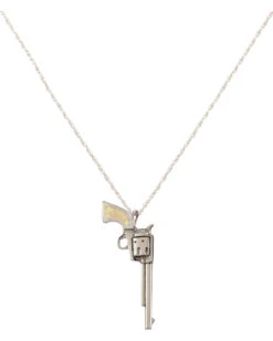 Silver Legends Women's Long Barrel Pistol Necklace 