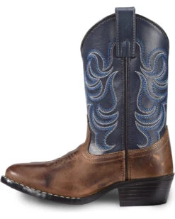 Cody James Boys' Two-Tone Embroidered Western Boots - Round Toe -Western Cowboy Equipment 2000221649 200 LT