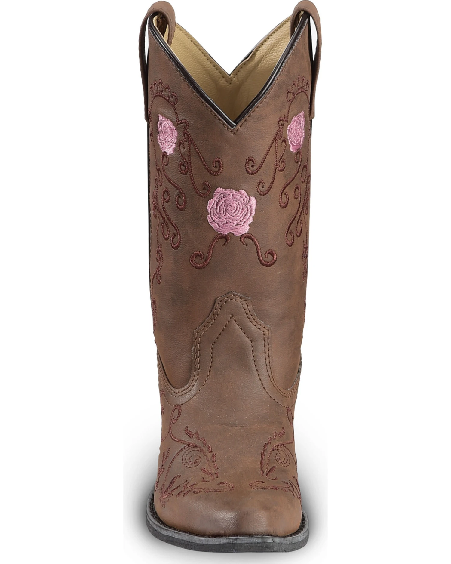 Shyanne Girls' Floral Embroidered Western Boots - Pointed Toe 4 Shyanne Girls' Floral Embroidered Western Boots - Pointed Toe - Image 4