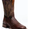 El Dorado Men's Handmade Caiman Back Brass Stockman Boots - Broad Square Toe