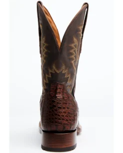 El Dorado Men's Handmade Caiman Back Brass Stockman Boots - Broad Square Toe -Western Cowboy Equipment 2000221949 221 P5