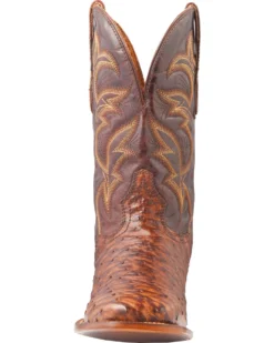 El Dorado Men's Handmade Full Quill Ostrich Stockman Boots - Broad Square Toe -Western Cowboy Equipment 2000221953 221 FT