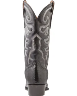 El Dorado Men's Handmade Ostrich Leg Western Boots - Medium Toe -Western Cowboy Equipment 2000221956 001 BK