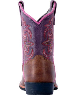 Dan Post Toddler Girls' Tryke Leather Boots - Square Toe  -Western Cowboy Equipment 2000244303 295 BK