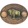 Montana Silversmiths Men's Copper Buffalo Indian Head Nickel Belt Buckle 