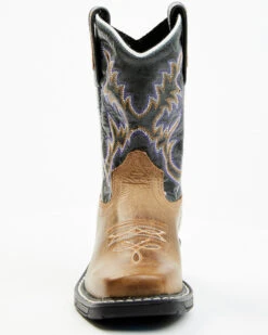 Old West Boys' Leather Work Rubber Western Boots - Square Toe 10 Old West Boys' Leather Work Rubber Western Boots - Square Toe -Western Cowboy Equipment 2000251554 280 P4