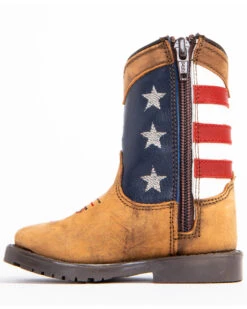 Cody James Toddler Boys' USA Flag Western Boots - Broad Square Toe -Western Cowboy Equipment 2000253466 200 P3