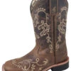 Smoky Mountain Little Girls' Marilyn Western Boots - Broad Square Toe