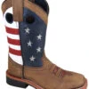 Smoky Mountain Boys' Stars And Stripes Western Boots - Square Toe