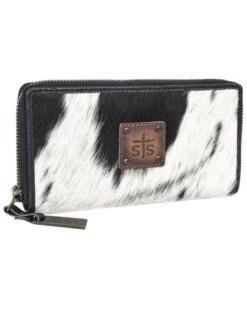 STS Ranchwear Women's Hair On Cowhide Southwestern Bifold Wallet