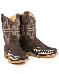 Tin Haul Boys' Swamp Chomp Western Boots - Broad Square Toe -Western Cowboy Equipment 2000287178 200 P3