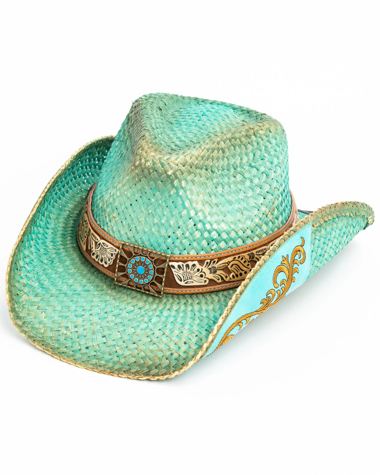 Shyanne Women's Cactus Flower Western Straw Hat 1 Shyanne Women's Cactus Flower Western Straw Hat