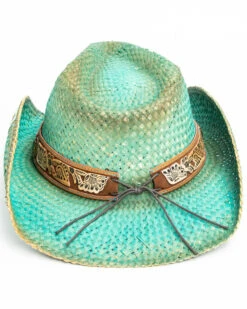 Shyanne Women's Cactus Flower Western Straw Hat 10 Shyanne Women's Cactus Flower Western Straw Hat -Western Cowboy Equipment 2000289844 400 P5