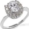 Kelly Herd Women's Oval Solitaire Horseshoe Ring 