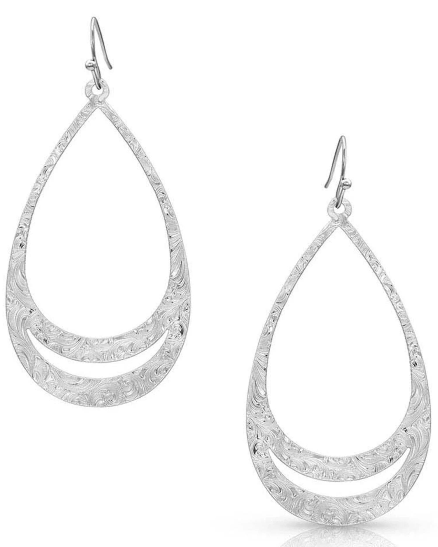 Montana Silversmiths Women's Think Twice Teardrop Earrings 2 Montana Silversmiths Women's Think Twice Teardrop Earrings - Image 2
