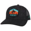 HOOey Men's Black Punchy Patch Logo Mesh Trucker Cap 
