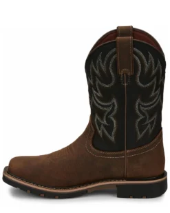 Justin Men's Fireman Black Western Boots - Square Toe -Western Cowboy Equipment 2000334478 280 P3