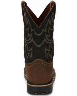 Justin Men's Fireman Black Western Boots - Square Toe -Western Cowboy Equipment 2000334478 280 P4