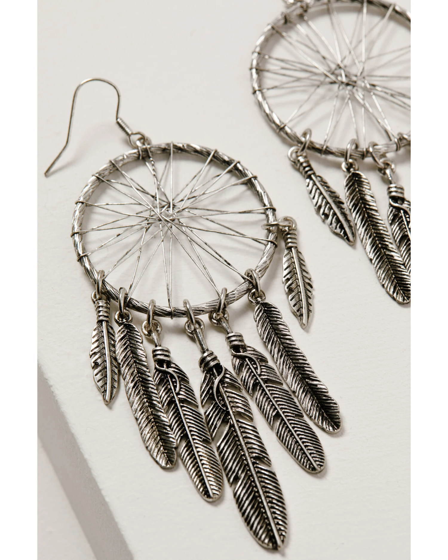 Shyanne Women's Wild Soul Dreamcatcher Fringe Hoop Earrings 2 Shyanne Women's Wild Soul Dreamcatcher Fringe Hoop Earrings - Image 2