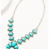 Shyanne Women's Chunky Turquoise & Silver Squash Blossom Necklace