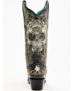 Corral Women's Floral Skull Embroidery & Studs Western Boots - Snip Toe -Western Cowboy Equipment 2000340854 001 P5