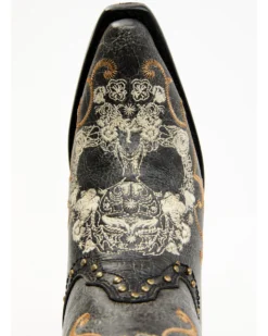 Corral Women's Floral Skull Embroidery & Studs Western Boots - Snip Toe -Western Cowboy Equipment 2000340854 001 P6