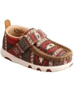 Twisted X Infant Hooey Southwestern Print Driving Shoes - Moc Toe