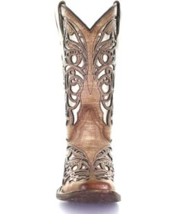 Corral Girls' Shiny Inlay Western Boots - Square Toe -Western Cowboy Equipment 2000345519 280 P4