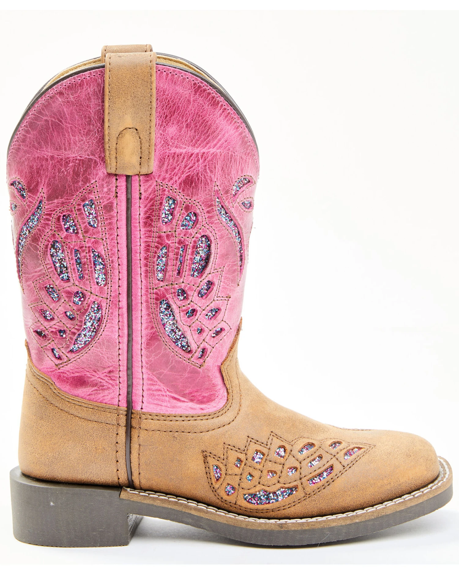 Shyanne Girls' Chloe Glitter Western Boots - Square Toe 2 Shyanne Girls' Chloe Glitter Western Boots - Square Toe - Image 2