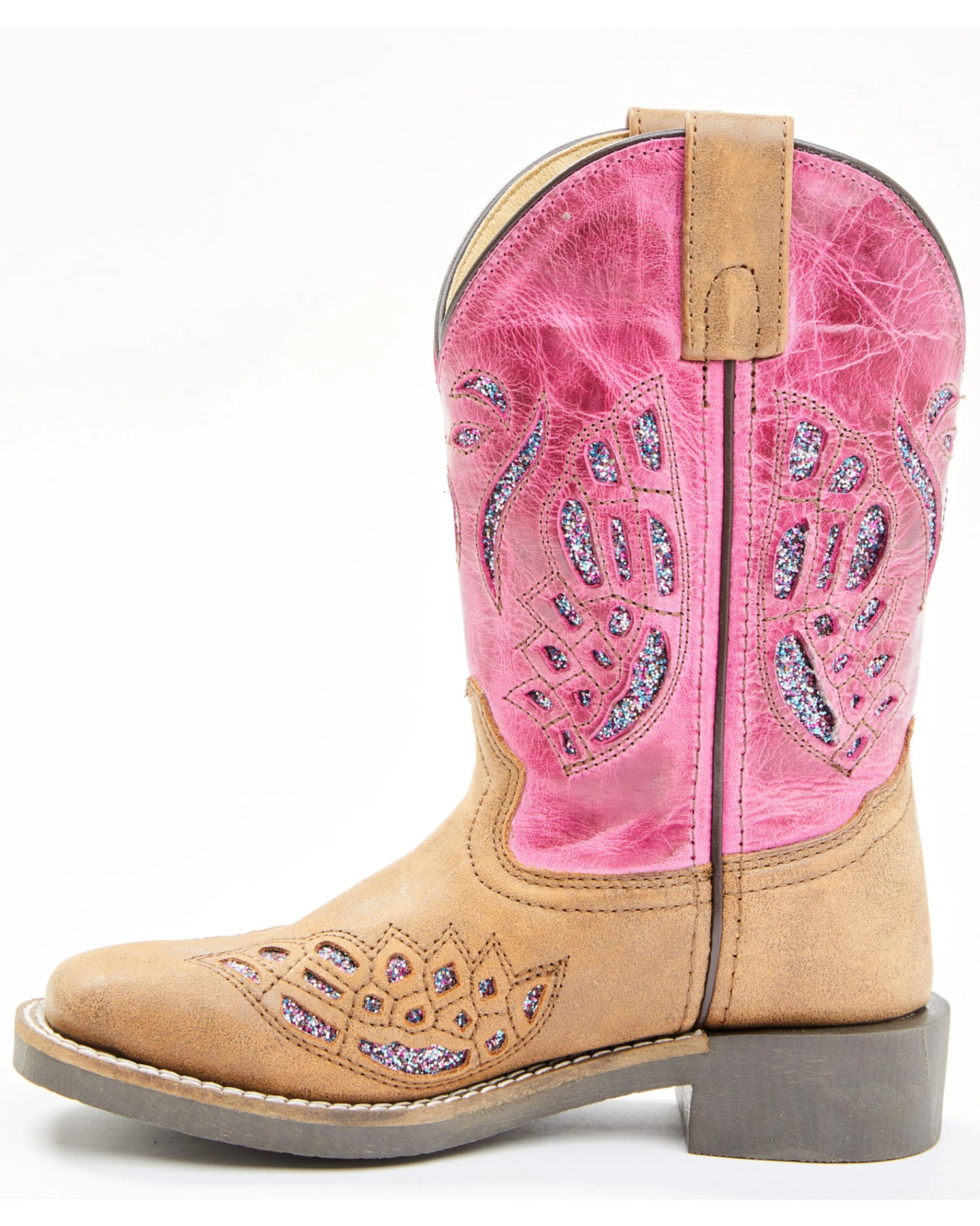 Shyanne Girls' Chloe Glitter Western Boots - Square Toe 3 Shyanne Girls' Chloe Glitter Western Boots - Square Toe - Image 3